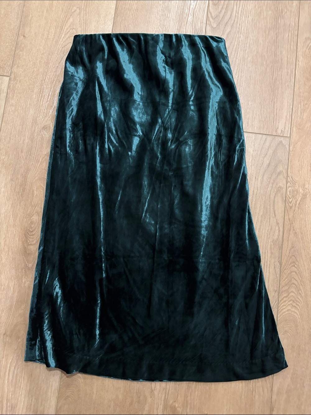 Ann Taylor Emerald Green Velvet Midi Skirt